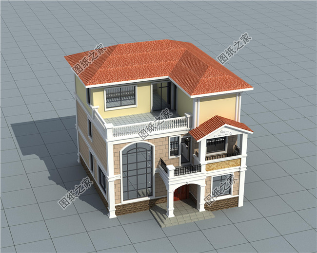 新農(nóng)村自建三層復(fù)式結(jié)構(gòu)房屋別墅設(shè)計(jì)圖紙及效果圖