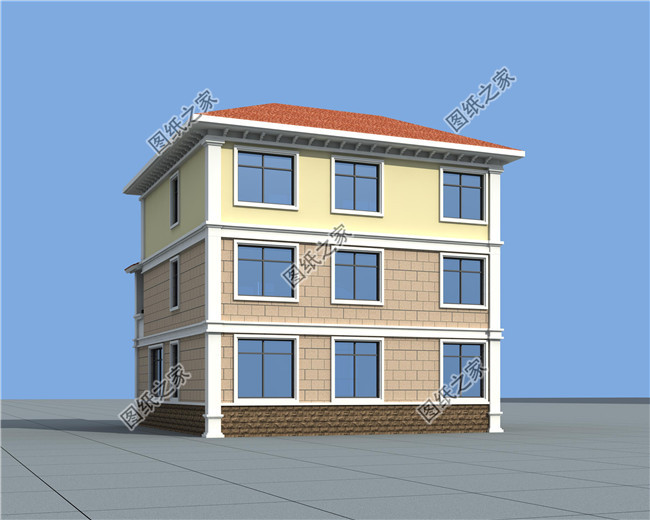 新農(nóng)村自建三層復(fù)式結(jié)構(gòu)房屋別墅設(shè)計(jì)圖紙及效果圖