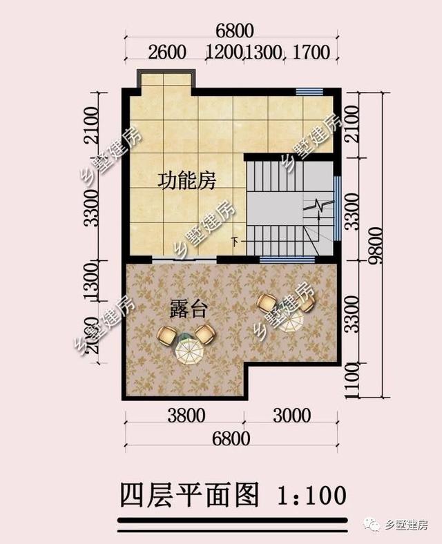 6.8X8.7米小宅基地四層別墅設(shè)計(jì)圖，現(xiàn)代感滿滿的