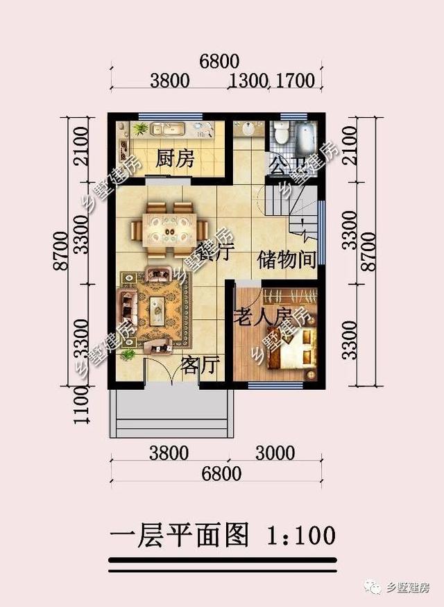 6.8X8.7米小宅基地四層別墅設(shè)計(jì)圖，現(xiàn)代感滿滿的