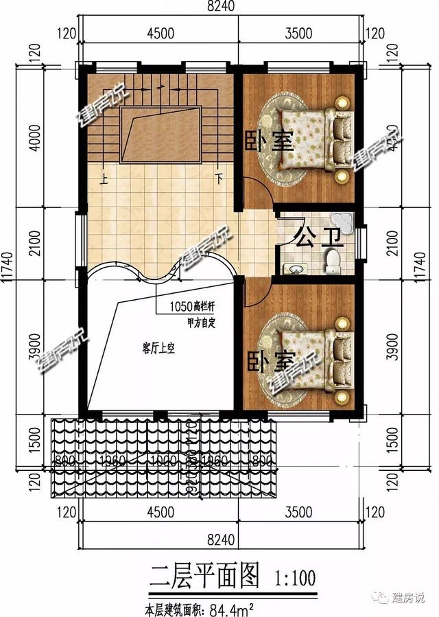 90平三層自建樓房圖，宅基地小也不怕