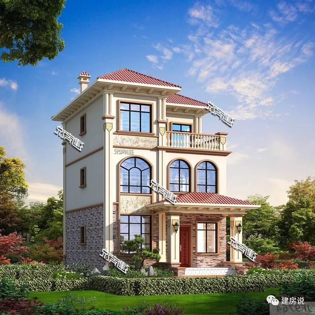 90平三層自建樓房圖，宅基地小也不怕