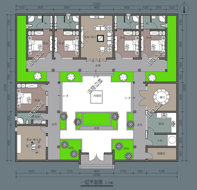 45萬建好的三合院圖，十里八村都羨慕，秒殺別墅
