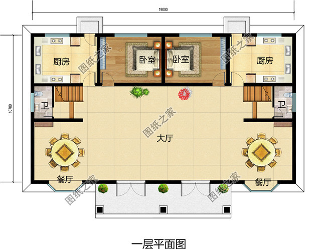 最佳農村兩層半兄弟雙拼小樓設計圖，浪漫、華麗、高貴又有情調