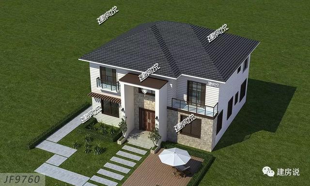 時(shí)尚二層小洋樓戶型圖，建一棟從此生活品味遙遙領(lǐng)先