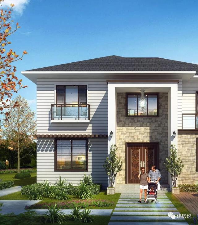 時(shí)尚二層小洋樓戶型圖，建一棟從此生活品味遙遙領(lǐng)先