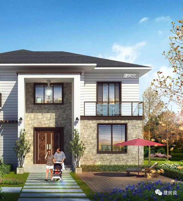 時(shí)尚二層小洋樓戶型圖，建一棟從此生活品味遙遙領(lǐng)先