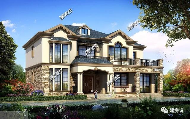 四間2層精致小洋樓效果圖，北京高中私人定制