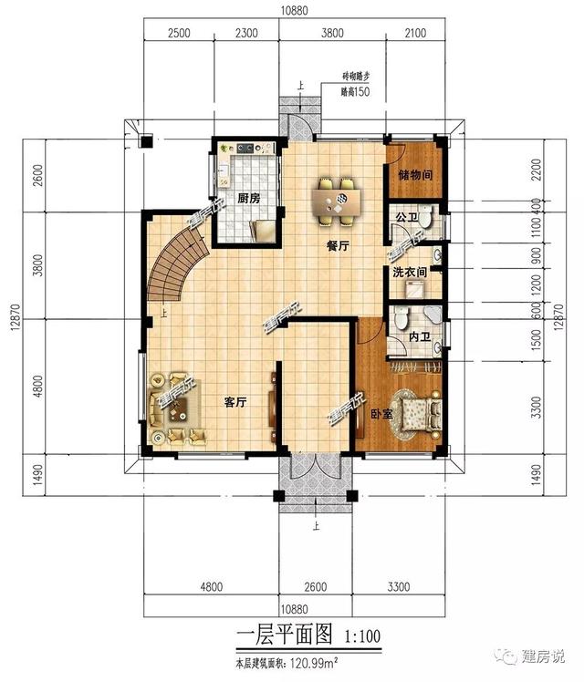 5款120平的樓房設(shè)計(jì)，最低造價(jià)26萬，誰都建得起
