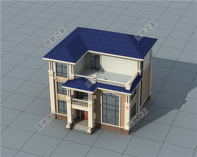 50萬以內的歐式三層房屋別墅施工設計圖紙及效果圖