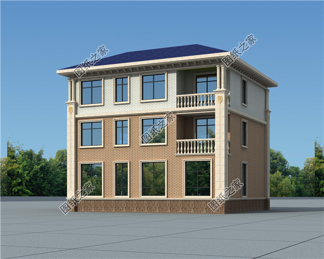 50萬以內的歐式三層房屋別墅施工設計圖紙及效果圖