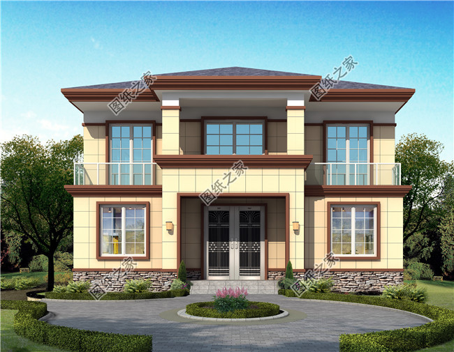 125平方米新農(nóng)村二層房屋施工設(shè)計(jì)CAD圖紙加效果圖