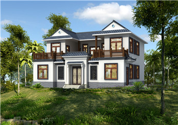 小戶型二層四合院別墅設計圖，含外觀效果圖，小宅基地選擇