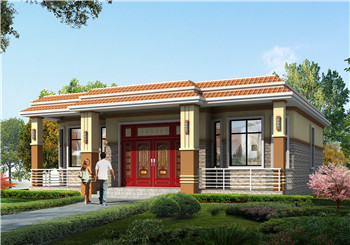 新農村一層平屋頂簡單自建房別墅設計圖紙，全套設計