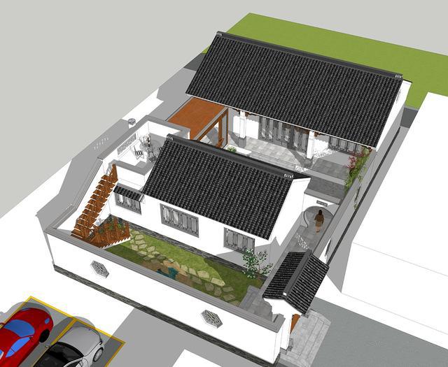 最美帶庭院別墅設計圖，自建才花30萬