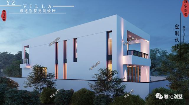 超現代二層平屋頂別墅圖片及戶型圖，超前的人才敢建