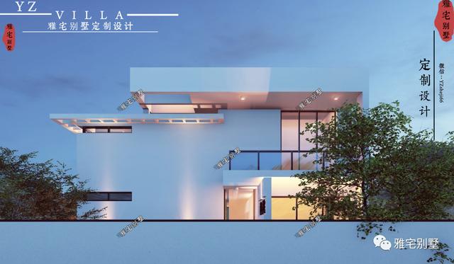超現代二層平屋頂別墅圖片及戶型圖，超前的人才敢建