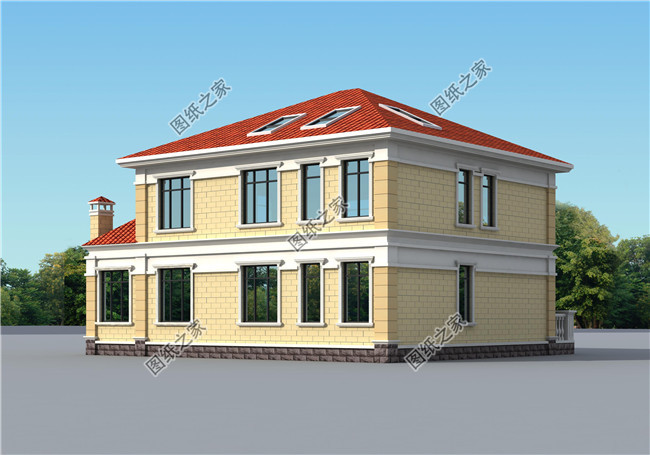 新農村兩層半別墅設計方案（全套建筑設計圖紙+效果圖）