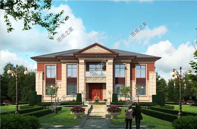 高端歐式二層別墅設計圖紙,歐式別墅設計效果圖