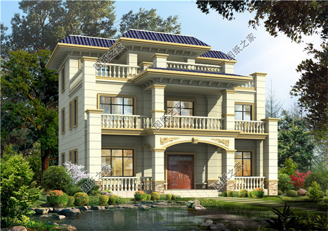 農(nóng)村三層小洋樓設(shè)計(jì)圖紙,帶屋頂花園