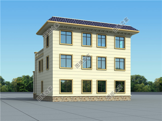 農(nóng)村三層小洋樓設(shè)計(jì)圖紙,帶屋頂花園