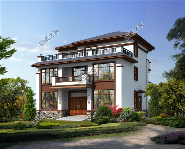 中式三層別墅設(shè)計圖紙（含效果圖），農(nóng)村別墅施工圖推薦