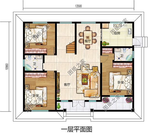 漂亮實用的新農村二層小樓圖，造價20萬左右，超大景觀露臺