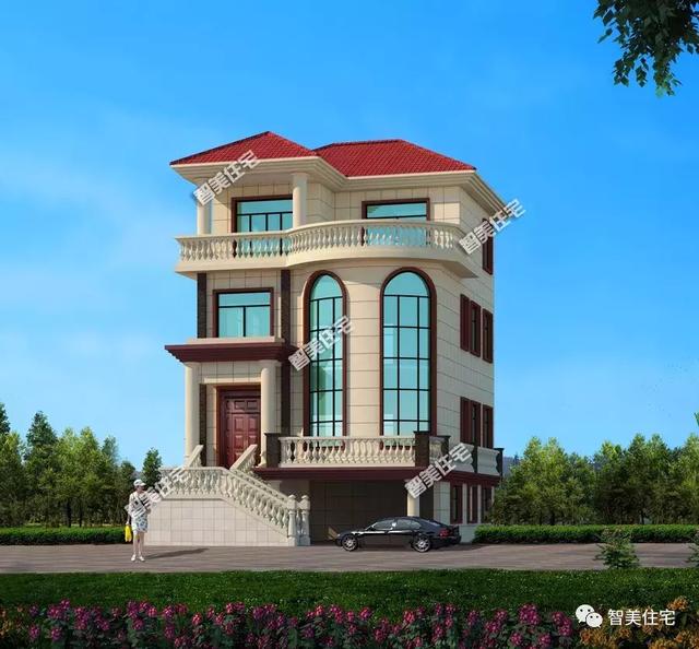 2套帶架空層設計的四層別墅自建樓房設計圖，村里蓋上羨慕死鄰居