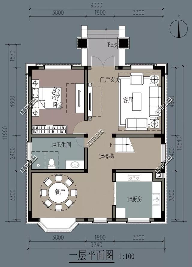 8棟小宅基地戶型自建房圖，雖然小但很精致