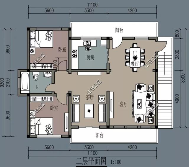 8棟小宅基地戶型自建房圖，雖然小但很精致