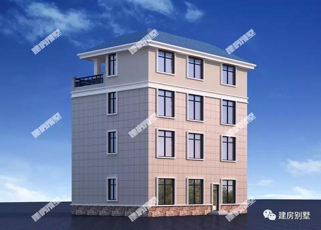 干凈利落的4層樓房自建圖，建好也算村里的地標了