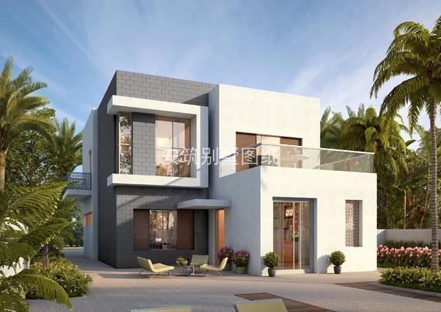 優雅時尚的現代二層小洋樓房，才是年輕人的建房首選