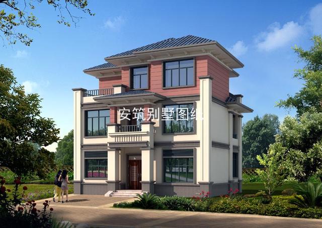 新中式帶露臺農村房子設計圖，高逼格的外觀