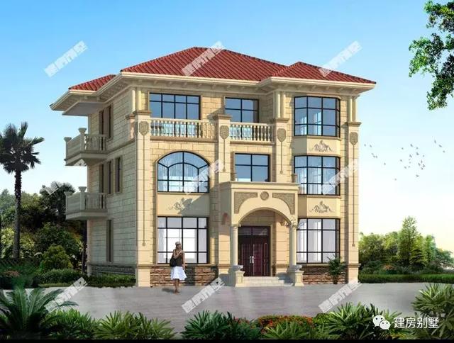 帶旋轉樓梯的2棟自建房別墅戶型，陽臺多造型好看