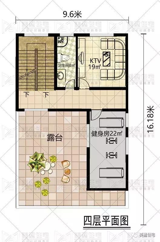 開間9.6米照樣建大別墅（含戶型），健身房、KTV都有，驚艷全村