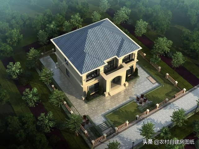 7款帶院子的二層別墅方案，庭院花池涼亭一個(gè)都不能少