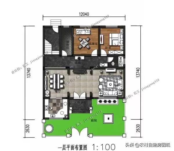 7款帶院子的二層別墅方案，庭院花池涼亭一個(gè)都不能少