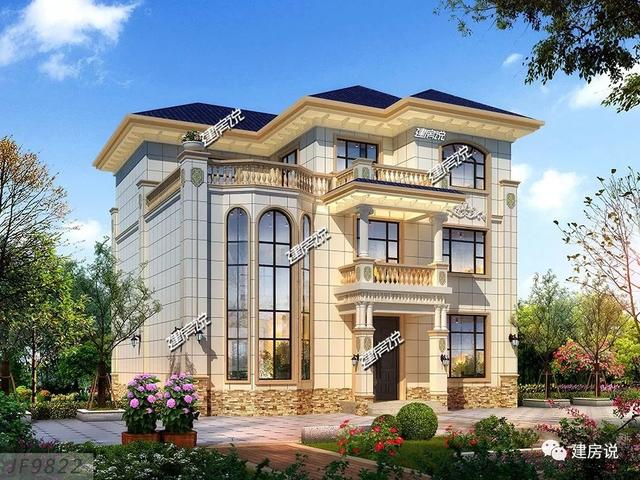 面寬12米的復式樓設計圖，挑空大客廳