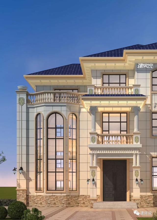 面寬12米的復式樓設計圖，挑空大客廳