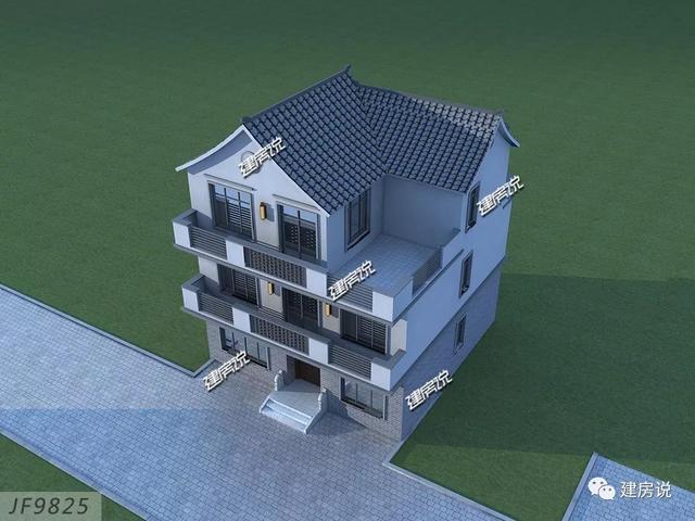 面寬11米中國(guó)風(fēng)徽派自建房別墅方案，適合鄉(xiāng)村建