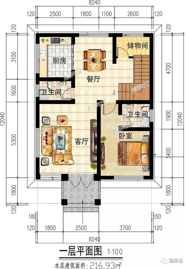 3款占地八九十平的農村自建小樓別墅圖，戶型很贊