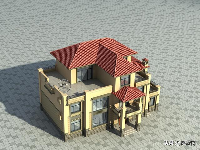 層次感超好的三層歐式別墅設計戶，多種戶型可選擇