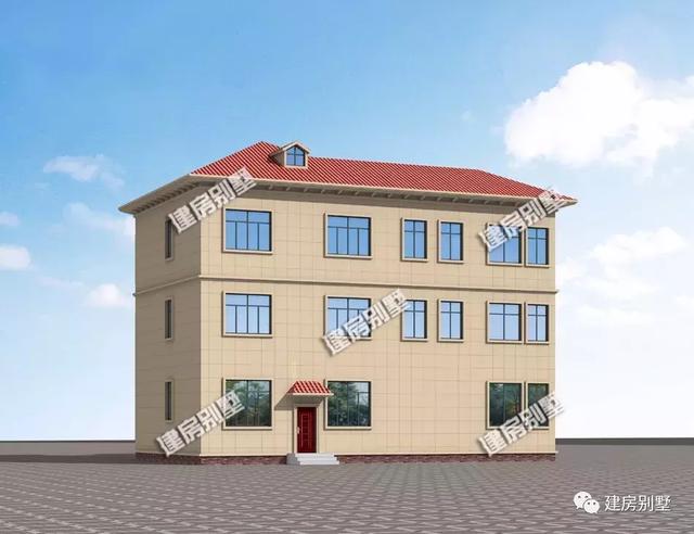 帶大堂屋和涼亭設計的農村自建房圖，豪宅標準設計