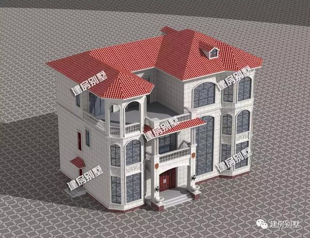 帶大堂屋和涼亭設計的農村自建房圖，豪宅標準設計