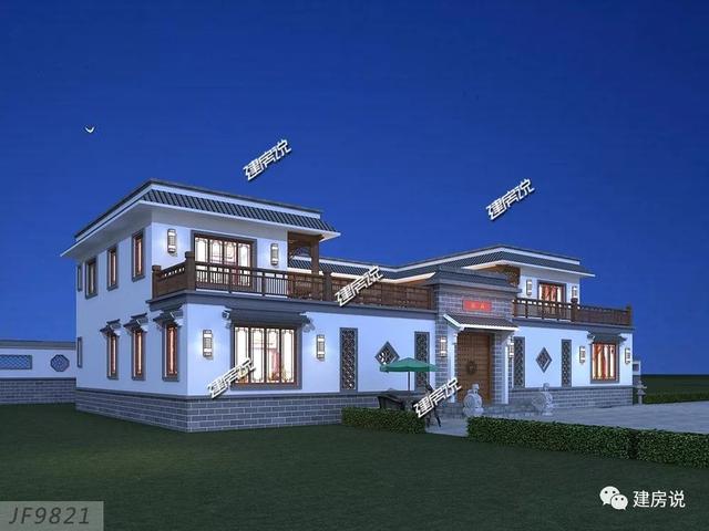 新中式平屋頂四合院別墅，可以出租可以做民宿