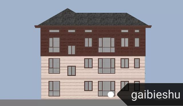 16.3m×12.3m三層平屋頂別墅設計，框架結構