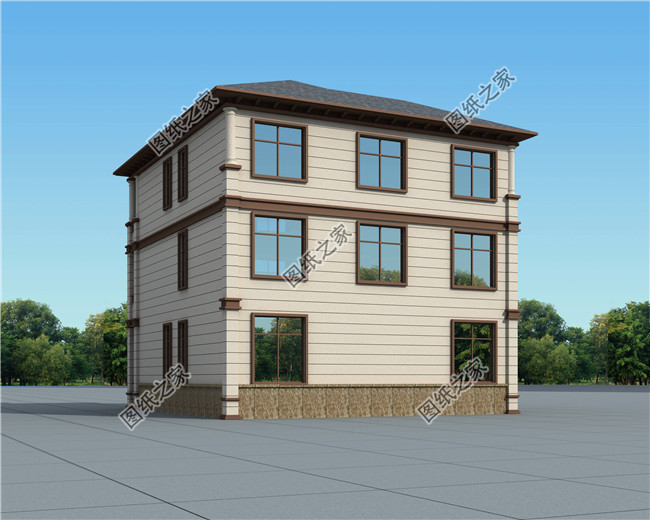 南方新農村房屋設計圖紙(含效果圖),三層住宅設計圖紙