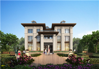 現代風高端農村兄弟自建三層雙拼別墅設計圖，漂亮大氣