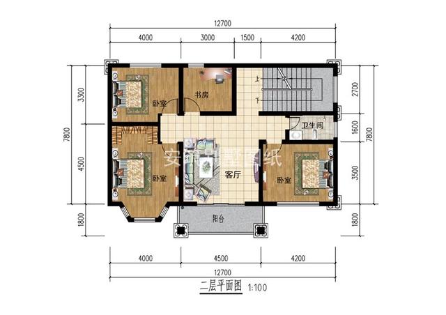 小進深的三層別墅自建房方案圖，建出來一點都不顯小