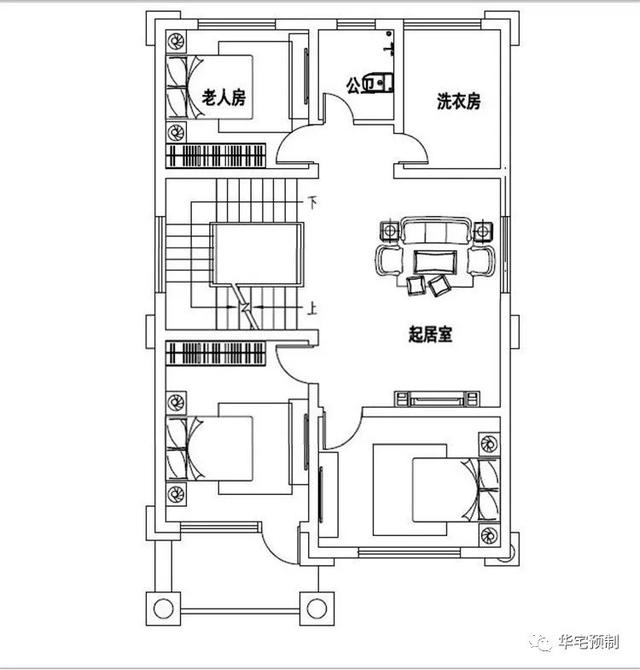 8×12米三層自建房別墅設(shè)計圖，占地103平左右